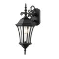 Z-Lite Wakefield Outdoor Wall Light, Black & Clear Beveled 522S-BK